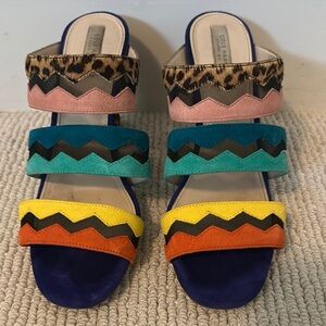 Cole Haan Multicolor Zigzag Strap Sandals